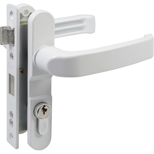 [10CL] Cerradura Euro para puerta de aluminio función doble, blanco, llave estándar Lock