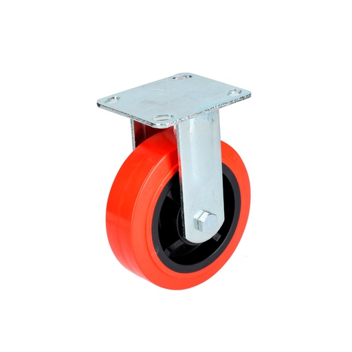 [RR15F] Rodaja de poliuretano rojo fija 6" Surtek
