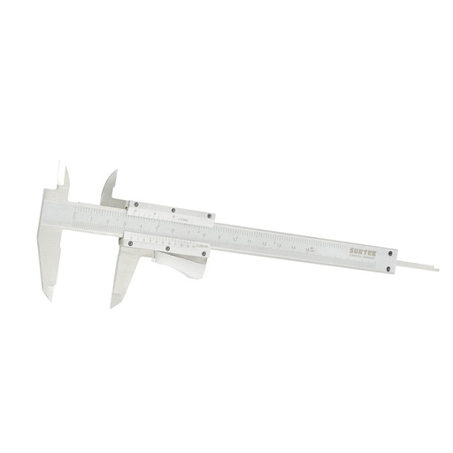 [122206] Calibrador en pulgadas y milímetros vernier autolock 0 - 6" Surtek