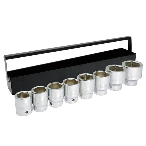 [F598] Juego de dados cuadro de 3/4" 6 puntas, en pulgadas, 8 piezas Surtek