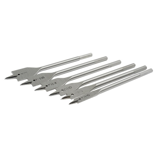 [JBP6] Juego de brocas para madera de acero al carbono tipo manita zanco hexagonal, 6 piezas Surtek