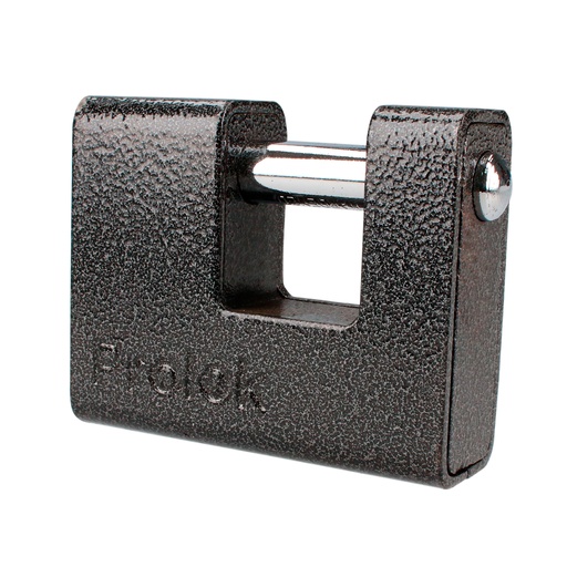 [P19C80] Candado de hierro para cortina metálica 80 mm, negro, llave estándar Prolok