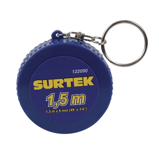 [122090] Llavero de mini flexómetro cinta plástica 1.5 m Surtek