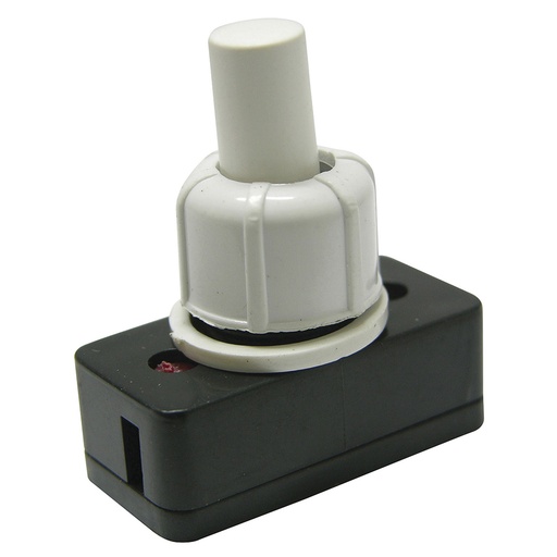 [136558] Apagador de botón 3 A, color blanco Surtek