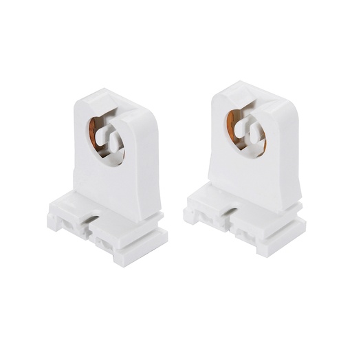 [136674] Portalámpara base G13 BIPIN, 2 piezas, color blanco Surtek