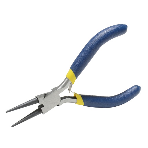 [142224] Mini pinza para electrónica con mango de vinil de 4-15/16", punta redonda Foy