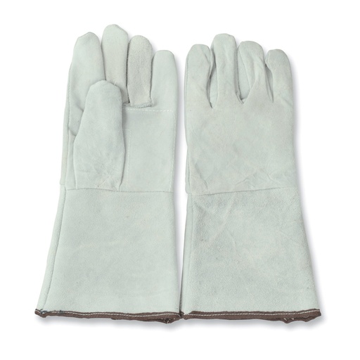 [137386] Guantes de carnaza con refuerzo en palma y puño largo unitalla Surtek