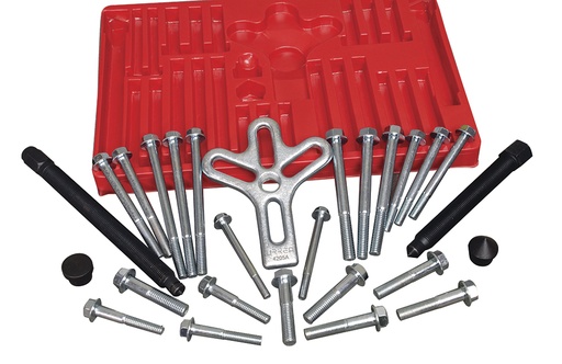 [4205A] Juego de extractor automotriz de volante tipo C, 25 piezas Urrea