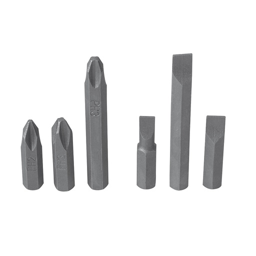 [PFD10] Juego de puntas de impacto combinadas intercambiables para destornillador D10,6 pz en cajP Surtek