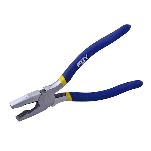 [142032] Pinza para electricista con mango con doble plastisol de 8" corte lateral Foy