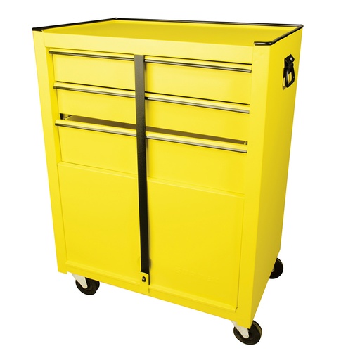 [125100] Gabinete móvil con 3 gavetas color amarillo 26" Surtek