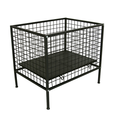 [126524] Botadero metálico negro 80 x 70 x 60 cm Surtek