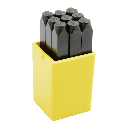 [117216] Juego de números del "0" al "9" de golpe 6 mm, 9 piezas Surtek