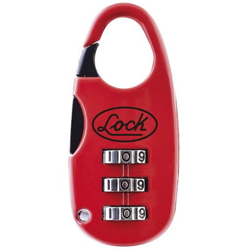 [L21M20PT] Candado de combinación programable para maleta 25 mm, color rojo Lock