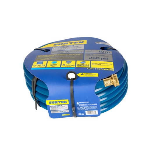 [M12C15] Manguera para jardín contractor con conector metálico 1/2", 15 m Surtek