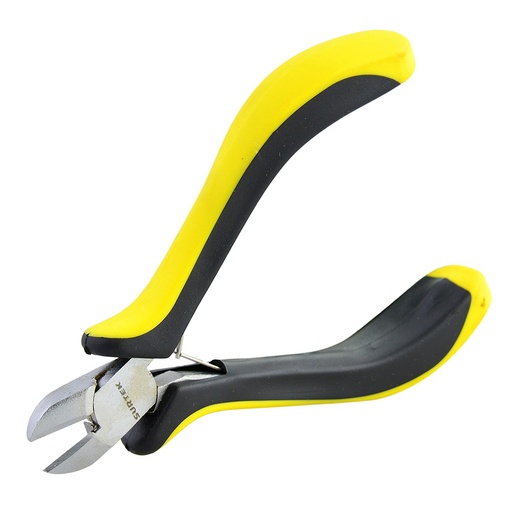 [955] Mini pinza para electrónica con mango bimaterial de 4-5/16" corte diagonal Surtek