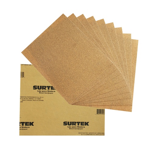 [LMC120] Lija panel cabinet para madera, grano 120 Surtek