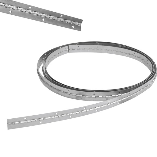 [LBP1H] Bisagra piano barrenadas 1" x 1 m, natural, en caja Lock