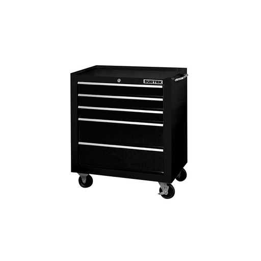[125113] Gabinete móvil con 5 gavetas color negro 27" Surtek
