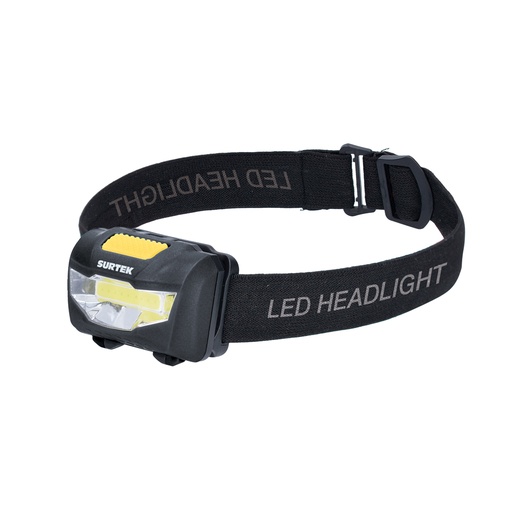 [135906] Linterna de LED para cabeza a baterías 3 pilas "AAA" de 120 lm Surtek
