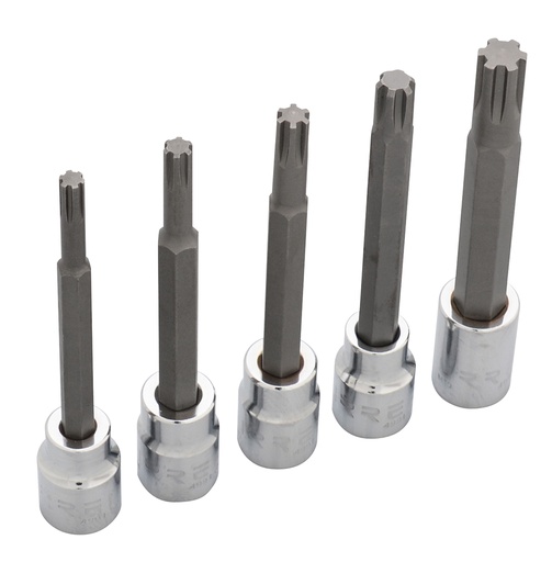 [4991M5] Juego de dados con punta ribe cuadro de 3/8", 5 piezas Urrea