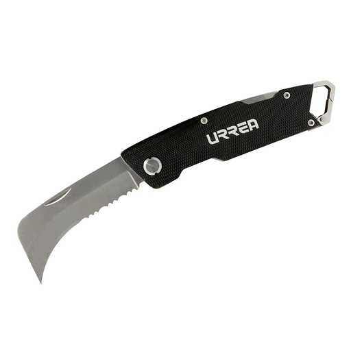 [684] Cuchillo de acero inoxidable con mango acero de 8", para linóleo Urrea
