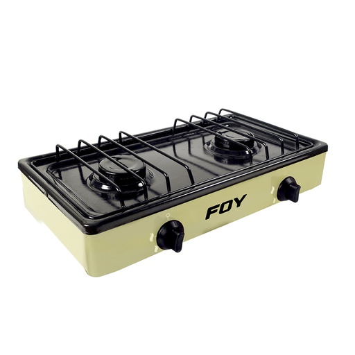 [144705] Estufa de gas 2 quemadores color beige Foy