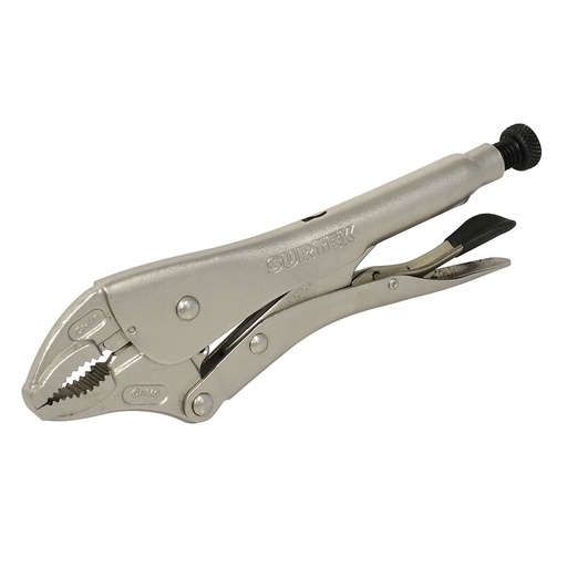 [115054] Pinza de presión de 4" quijada curva Surtek