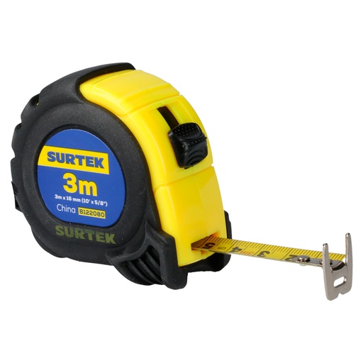 [B122080] Flexómetro con carcasa anti-impacto 3 m x 5/8" Surtek