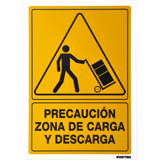 [SES26] Señal "Precaución zona de carga y descarga" Surtek