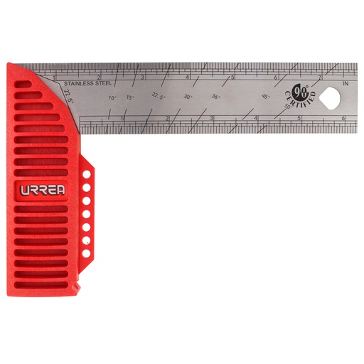 [80038] Escuadra de carpintero con mango plástico 8" Urrea