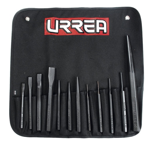 [NO.5] Juego de cinceles, punzones y botadores, 12 piezas Urrea