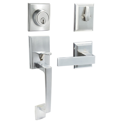 [10GA] Gatillo rectangular sólido para entrada función sencilla, níquel satinado, visual Lock