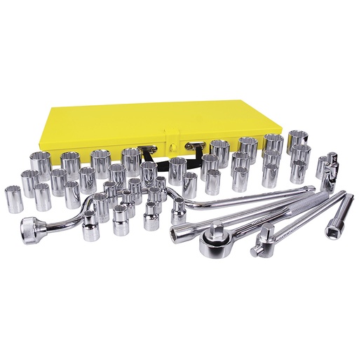 [F10SM] Juego de dados y accesorios cuadro de 1/2" combinado, 43 piezas Surtek