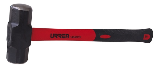 [1435GFV] Marro octagonal cabeza maquinada con mango de fibra de vidrio de 15-1/4", 4 lb Urrea