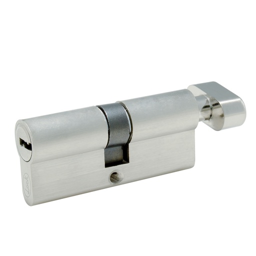 [LCM70QNS] Cilindro europeo 70 mm función sencilla, níquel satinado, llave de puntos, en caja Lock
