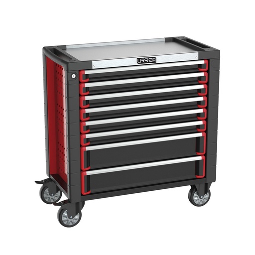 [HD35M8] Gabinete móvil 8 gavetas color rojo y negro serie HD 35" Urrea
