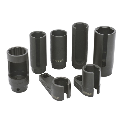 [2330S] Juego de dados para sensores de oxígeno y aceite, 7 piezas Urrea