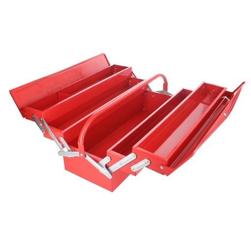 [CMA3] Caja portaherramientas metálica tipo acordeón roja 7" x 21" x 8" Urrea