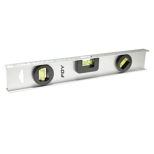 [142601] Nivel 3 gotas 14" de aluminio Foy