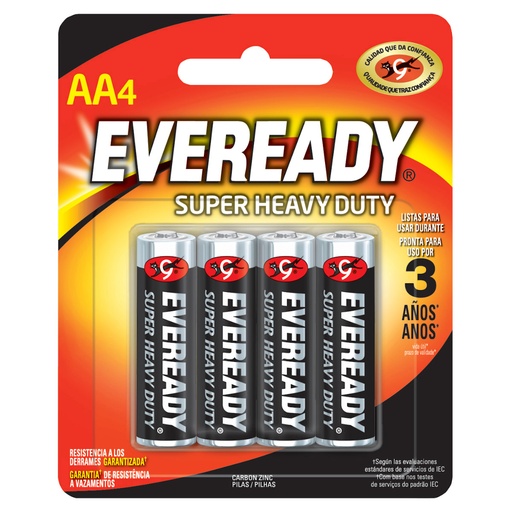 [1215-4] Pila alcalina Eveready® "AA",  4 piezas Surtek