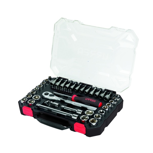 [5201CD] Juego de dados y accesorios cuadro de 3/8" combinado, 47 piezas Urrea