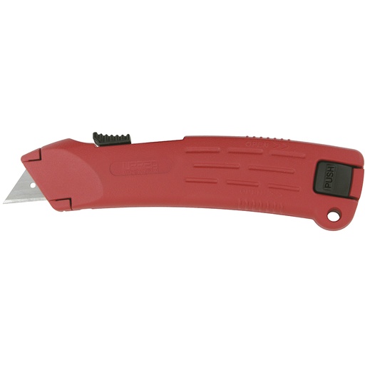 [689AR] Navaja utilitaria retráctil automática de seguridad de 6-3/4" , cuerpo de zamac Urrea