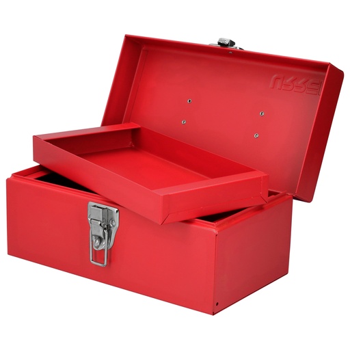 [D1] Caja portaherramientas métalica con asa plástica color rojo 11" x 6" x 5" Urrea