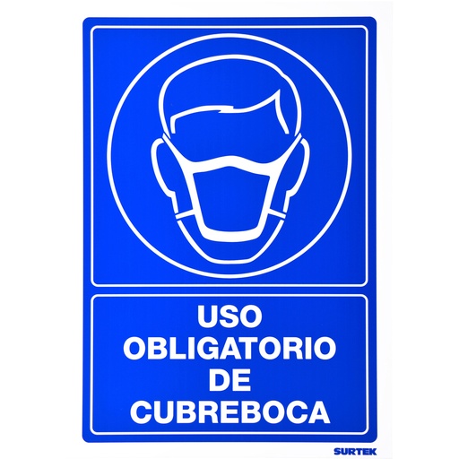 [SES22] Señal "Uso obligatorio de cubre bocas" Surtek
