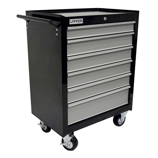 [H27M6] Gabinete móvil 6 gavetas color negro serie H 27" Urrea