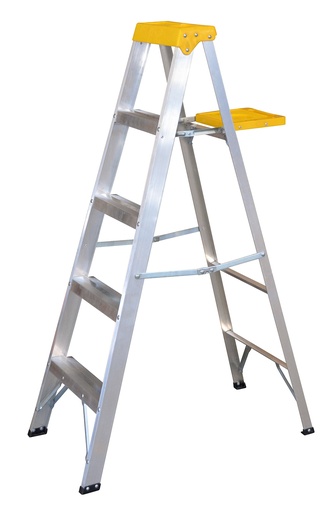 [ET4] Escalera de tijera tipo III de aluminio y tapa plástica con 4 peldaños Surtek