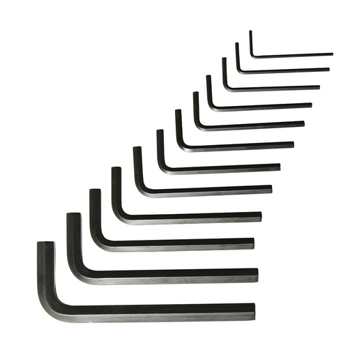 [4972] Juego de llaves hexagonales tipo "L", en pulgadas, 12 piezas en blíster Urrea