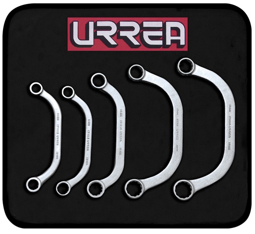 [1700CM] Juego de llaves de obstrucción métricas, 12 puntas, 5 piezas en estuche Urrea