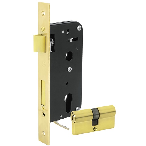 [LMG45ELB] Mecanismo de embutir función doble, latón brillante, llave estándar Lock